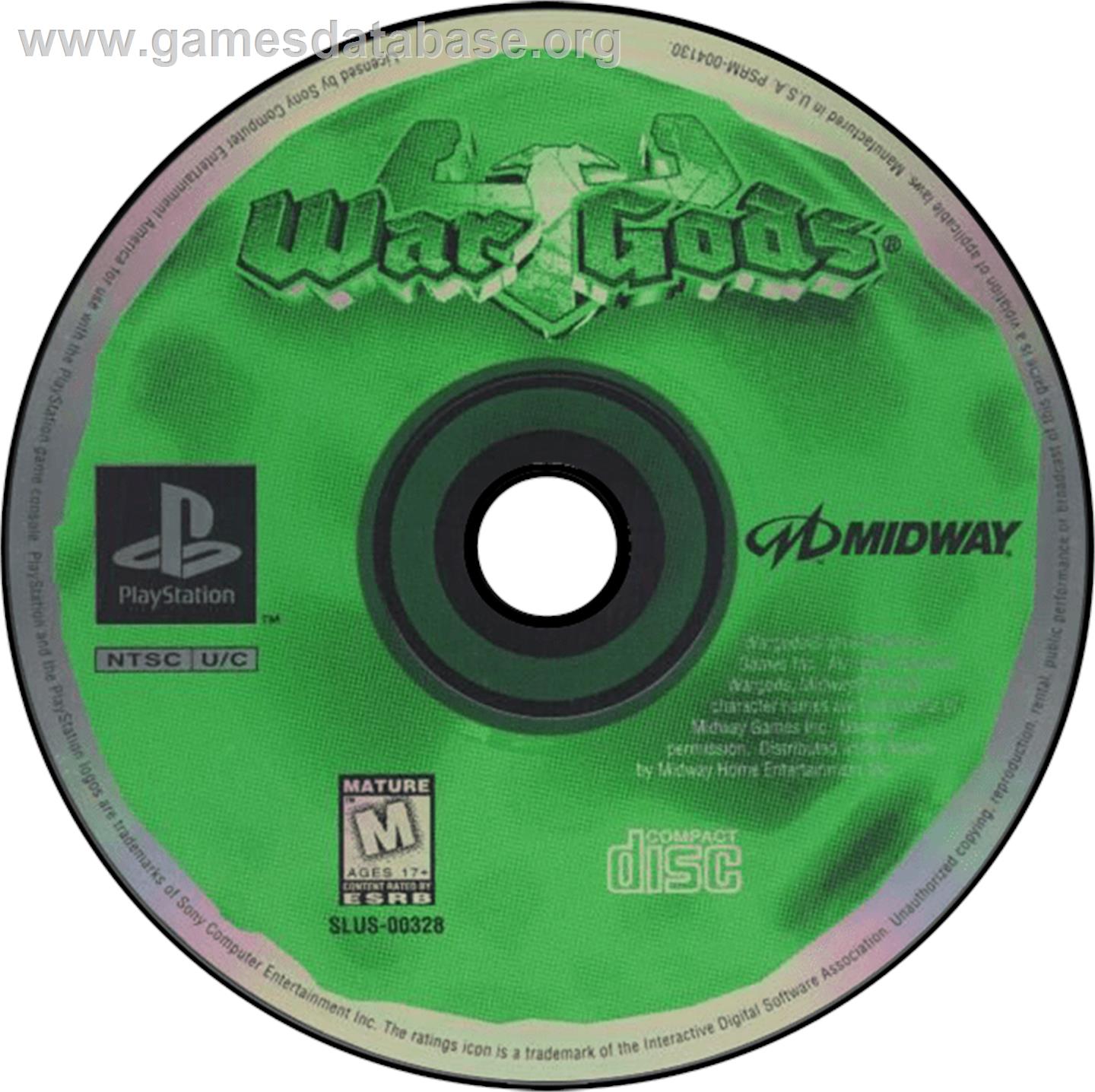 War Gods - Sony Playstation - Artwork - Disc