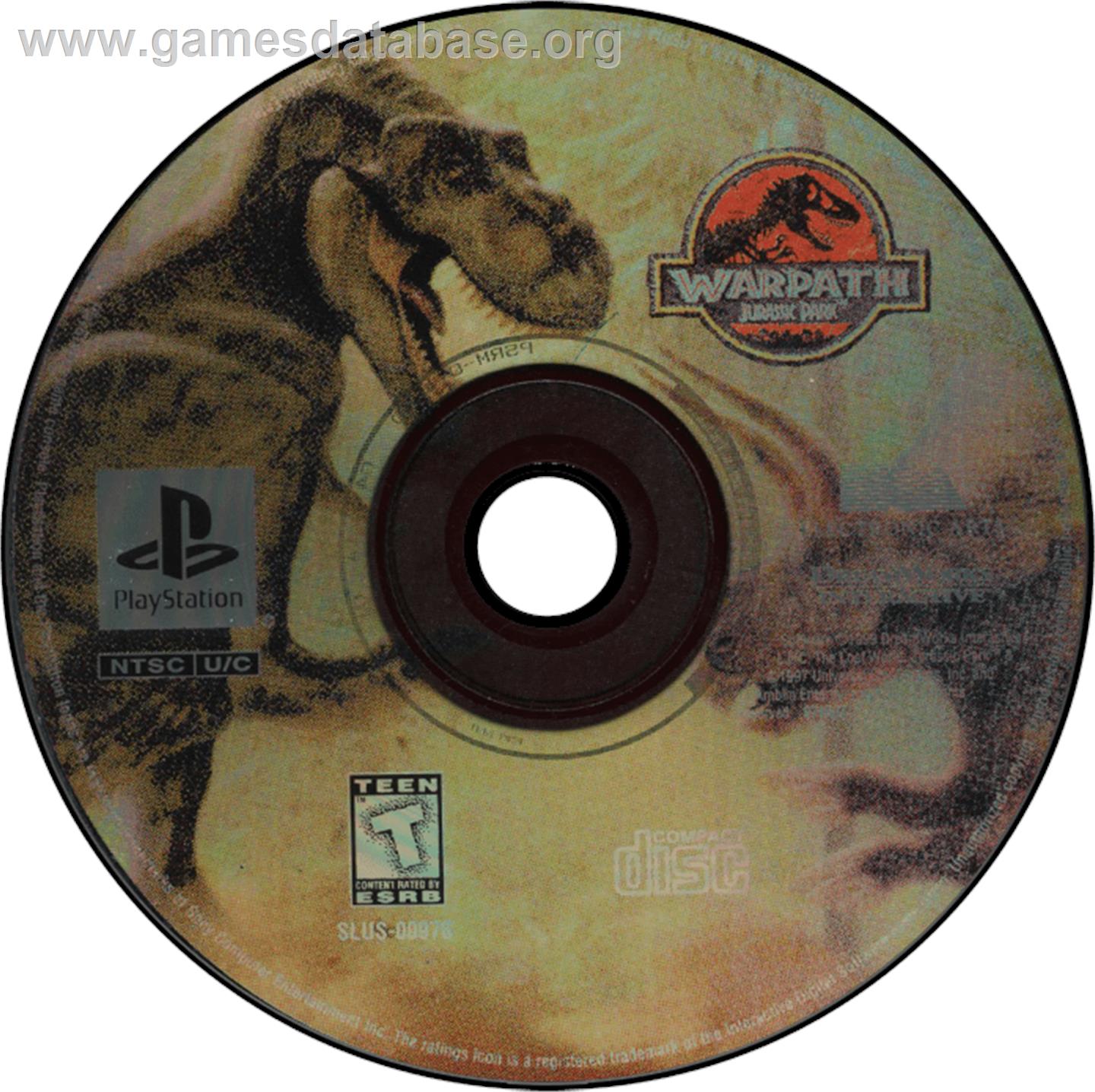 Warpath: Jurassic Park - Sony Playstation - Artwork - Disc