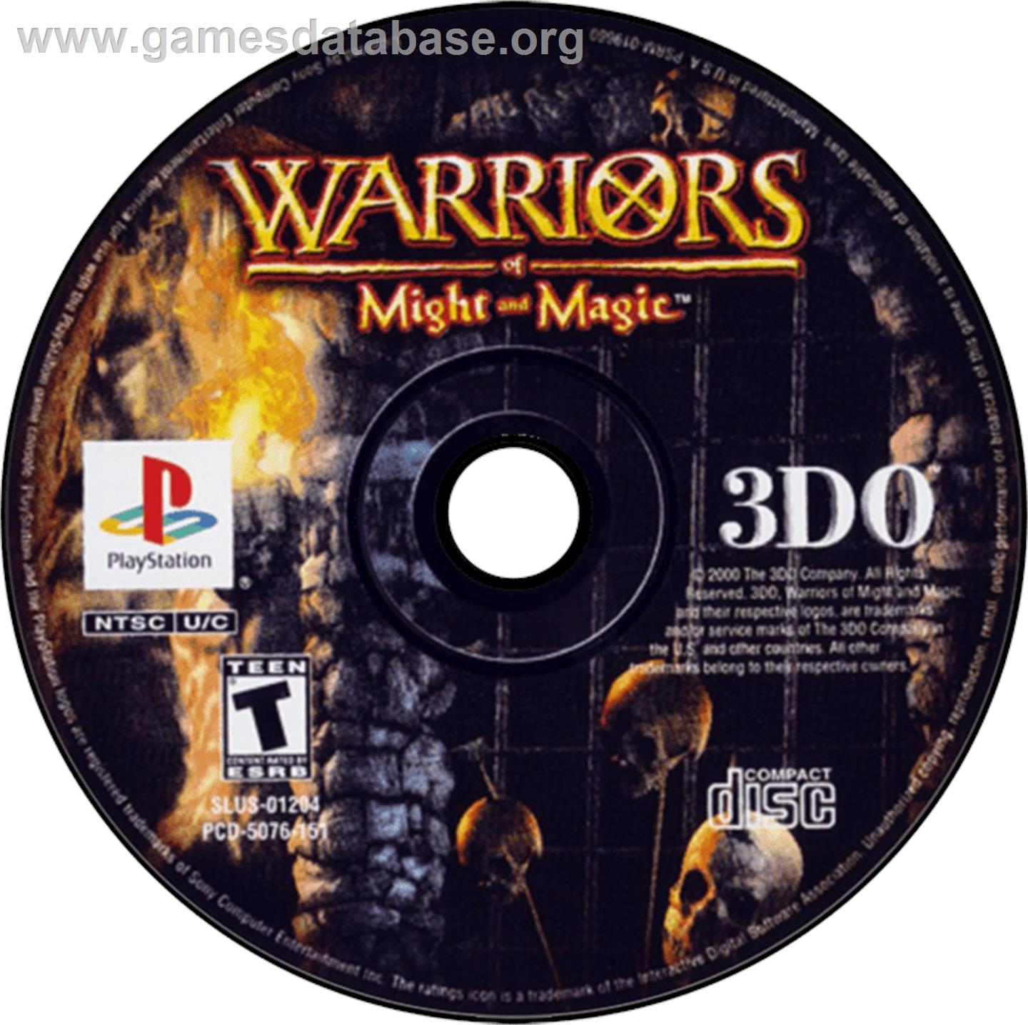 Warriors of Might and Magic - Sony Playstation - Artwork - Disc