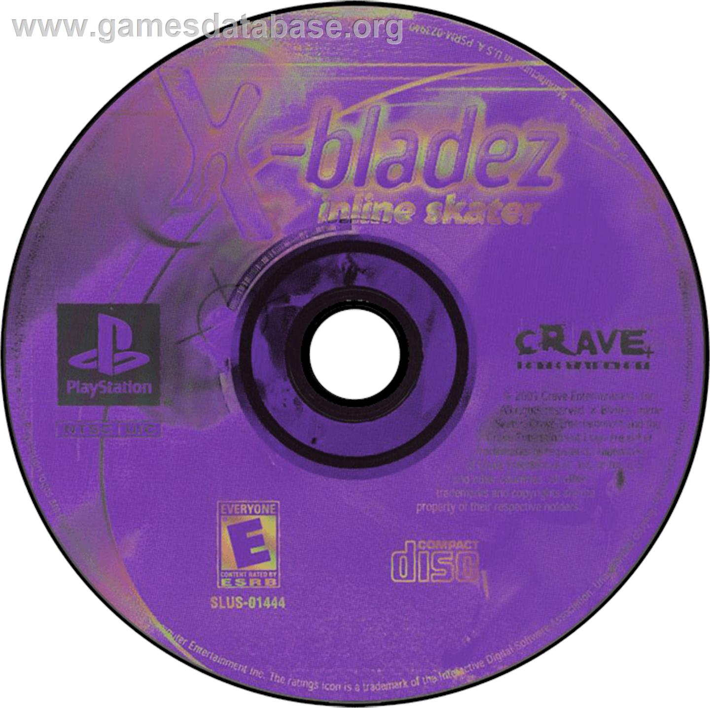X-Bladez: Inline Skater - Sony Playstation - Artwork - Disc