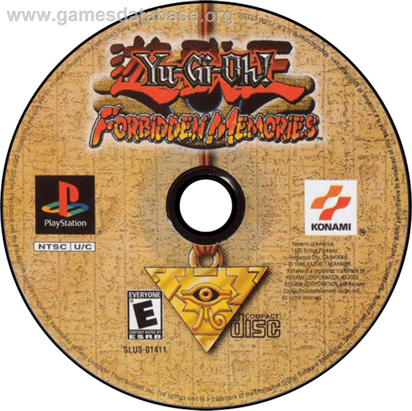 Yu-Gi-Oh!: Forbidden Memories - Sony Playstation - Artwork - Disc