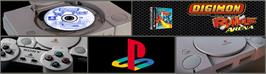 Arcade Cabinet Marquee for Digimon Rumble Arena.