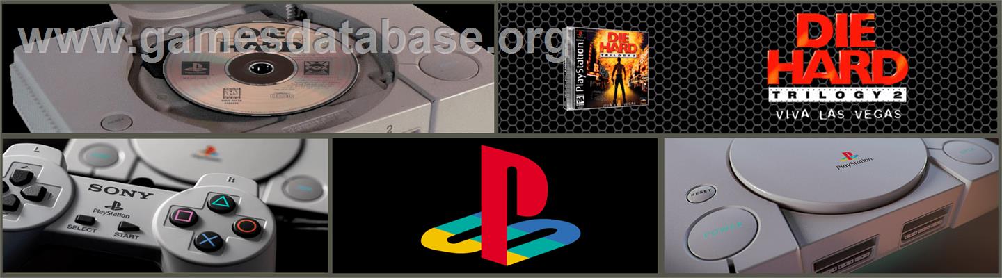 Die Hard Trilogy 2: Viva Las Vegas - Sony Playstation - Artwork - Marquee