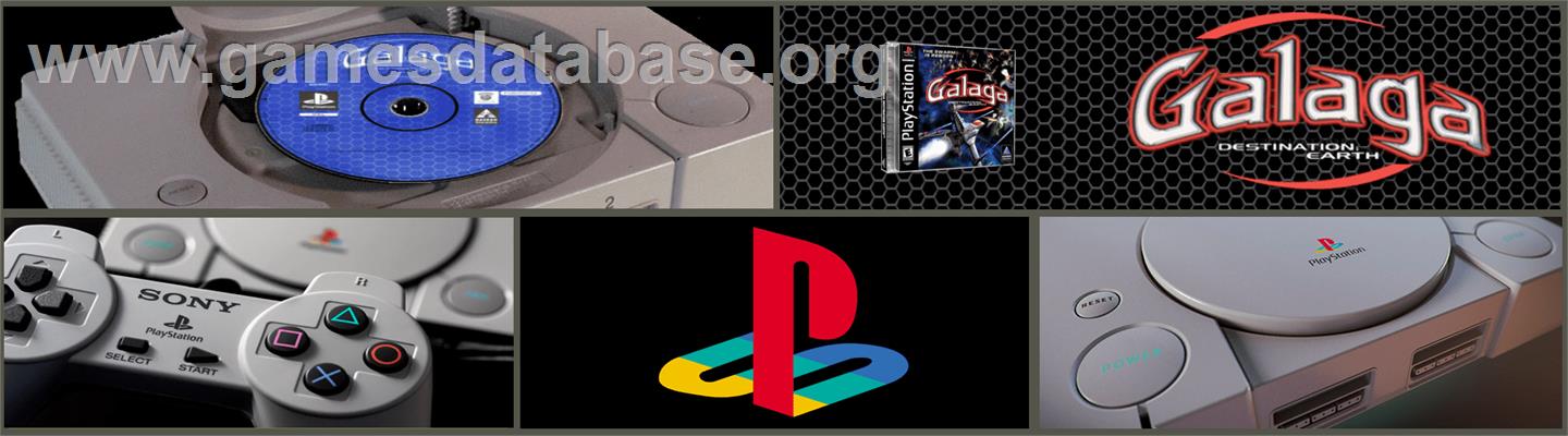 Galaga: Destination Earth - Sony Playstation - Artwork - Marquee
