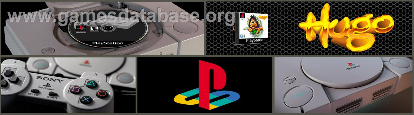 Hugo: The Quest for the Sunstones - Sony Playstation - Artwork - Marquee