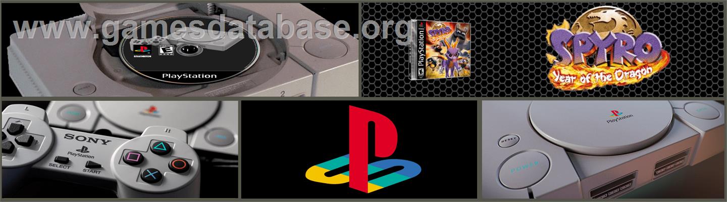 Spyro: Year of the Dragon - Sony Playstation - Artwork - Marquee