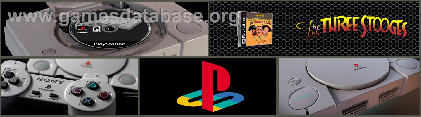 The Three Stooges - Sony Playstation - Artwork - Marquee
