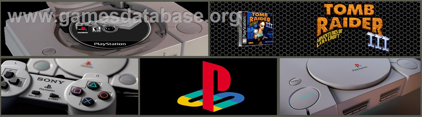 Tomb Raider III: Adventures of Lara Croft - Sony Playstation - Artwork - Marquee