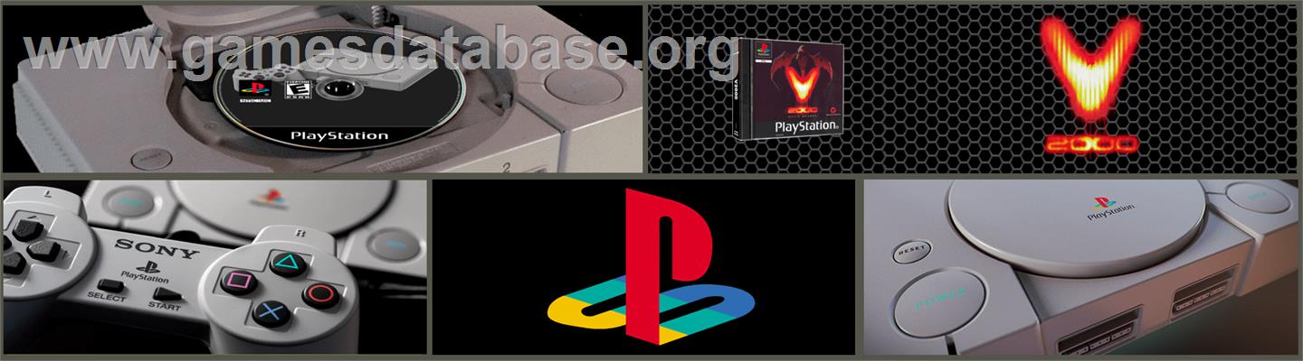 V2000 - Sony Playstation - Artwork - Marquee