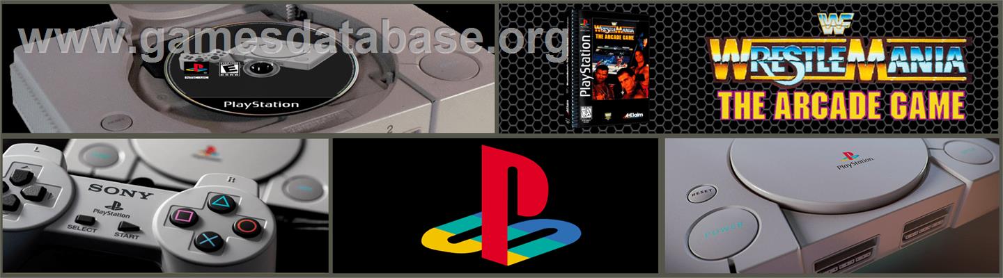 WWF Wrestlemania: The Arcade Game - Sony Playstation - Artwork - Marquee