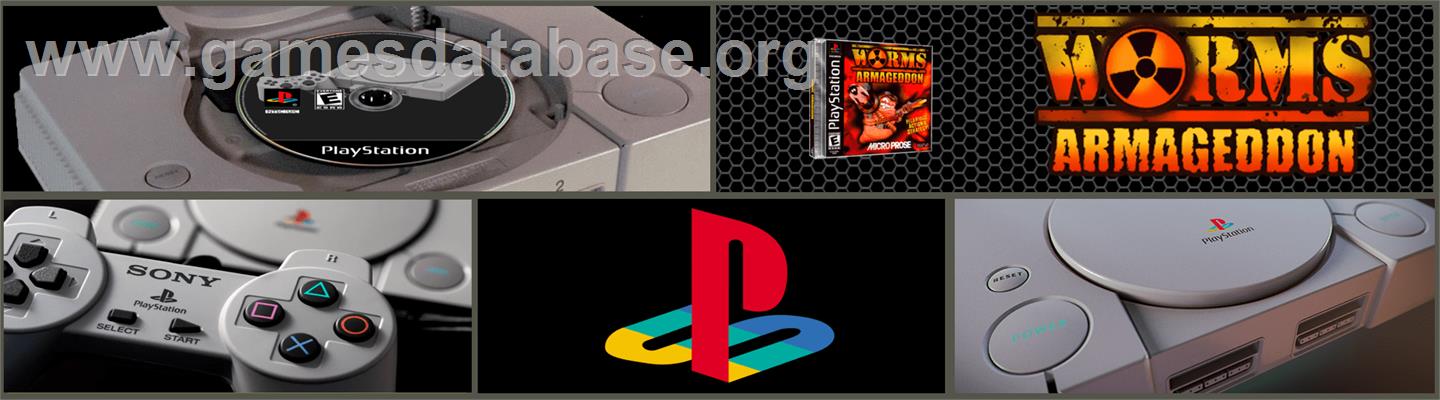 Worms Armageddon - Sony Playstation - Artwork - Marquee