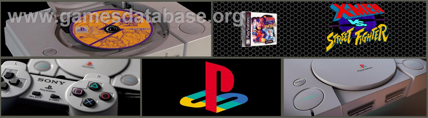 X-Men vs. Street Fighter - Sony Playstation - Artwork - Marquee