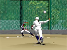 In game image of '98 Koshien on the Sony Playstation.