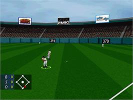 In game image of 3d Baseball on the Sony Playstation.