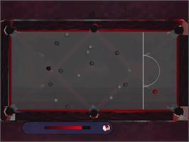 In game image of Actua Pool on the Sony Playstation.