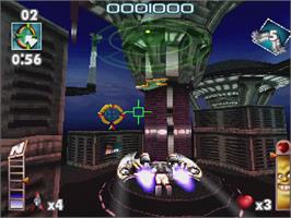 In game image of Aironauts on the Sony Playstation.