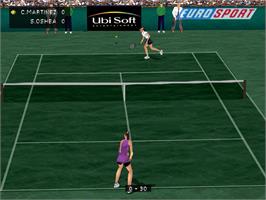 In game image of All Star Tennis 2000 on the Sony Playstation.