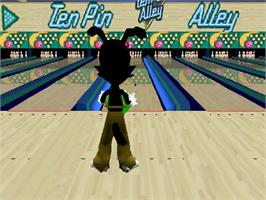 In game image of Animaniacs In Ten Pin Alley on the Sony Playstation.