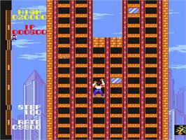 In game image of Arcade Hits - Crazy Climber on the Sony Playstation.