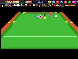 In game image of Archer Maclean's 3d Pool on the Sony Playstation.