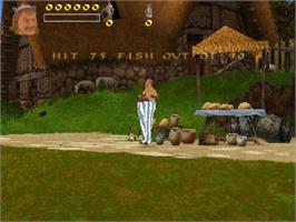 In game image of Asterix and Obelix Take on Caesar on the Sony Playstation.