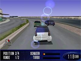 In game image of Autobahn Raser 2 on the Sony Playstation.