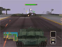 In game image of BattleTanx: Global Assault on the Sony Playstation.