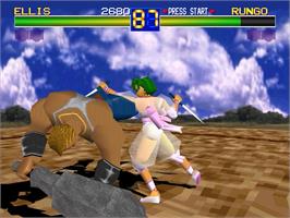 In game image of Battle Arena Toshinden on the Sony Playstation.