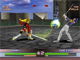 In game image of Battle Arena Toshinden 4 on the Sony Playstation.