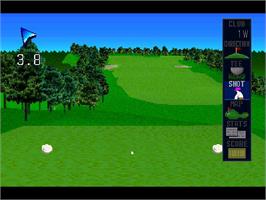 In game image of Big Challenge Golf - Tokyo Yomiuri Country Club Hen on the Sony Playstation.