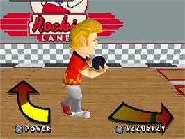 In game image of Big Strike Bowling on the Sony Playstation.