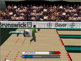 In game image of Brunswick Circuit Pro Bowling on the Sony Playstation.