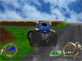 In game image of Buckle Up! on the Sony Playstation.