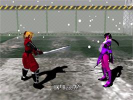 In game image of Bushido Blade on the Sony Playstation.