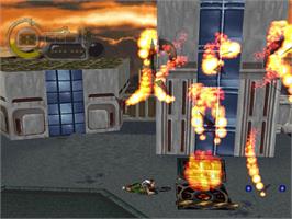 In game image of C - The Contra Adventure on the Sony Playstation.