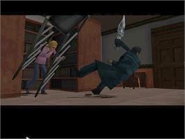 In game image of Clock Tower on the Sony Playstation.