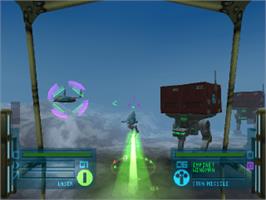 In game image of Colony Wars III: Red Sun on the Sony Playstation.