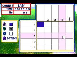 In game image of Colorful Logic on the Sony Playstation.