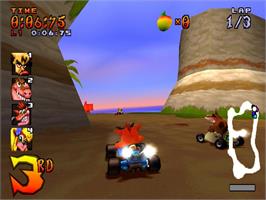 In game image of Crash Team Racing on the Sony Playstation.