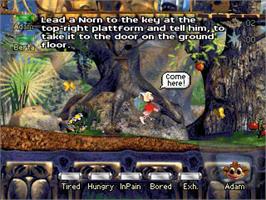 In game image of Creatures Raised In Space on the Sony Playstation.
