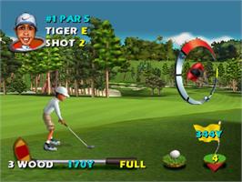 In game image of Cyber Tiger on the Sony Playstation.