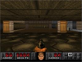 In game image of DOOM on the Sony Playstation.