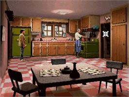 In game image of Dark Seed II on the Sony Playstation.