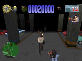 In game image of Die Hard Trilogy on the Sony Playstation.