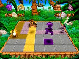 In game image of Dinomaster Party on the Sony Playstation.