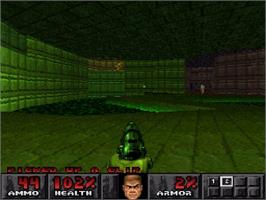 In game image of Doom on the Sony Playstation.