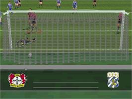 In game image of European Super League on the Sony Playstation.