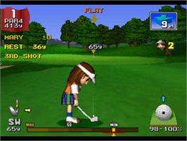 In game image of Everybody's Golf on the Sony Playstation.