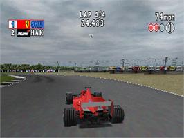 In game image of F1 2000 on the Sony Playstation.