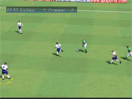 In game image of FIFA 2000: Major League Soccer on the Sony Playstation.